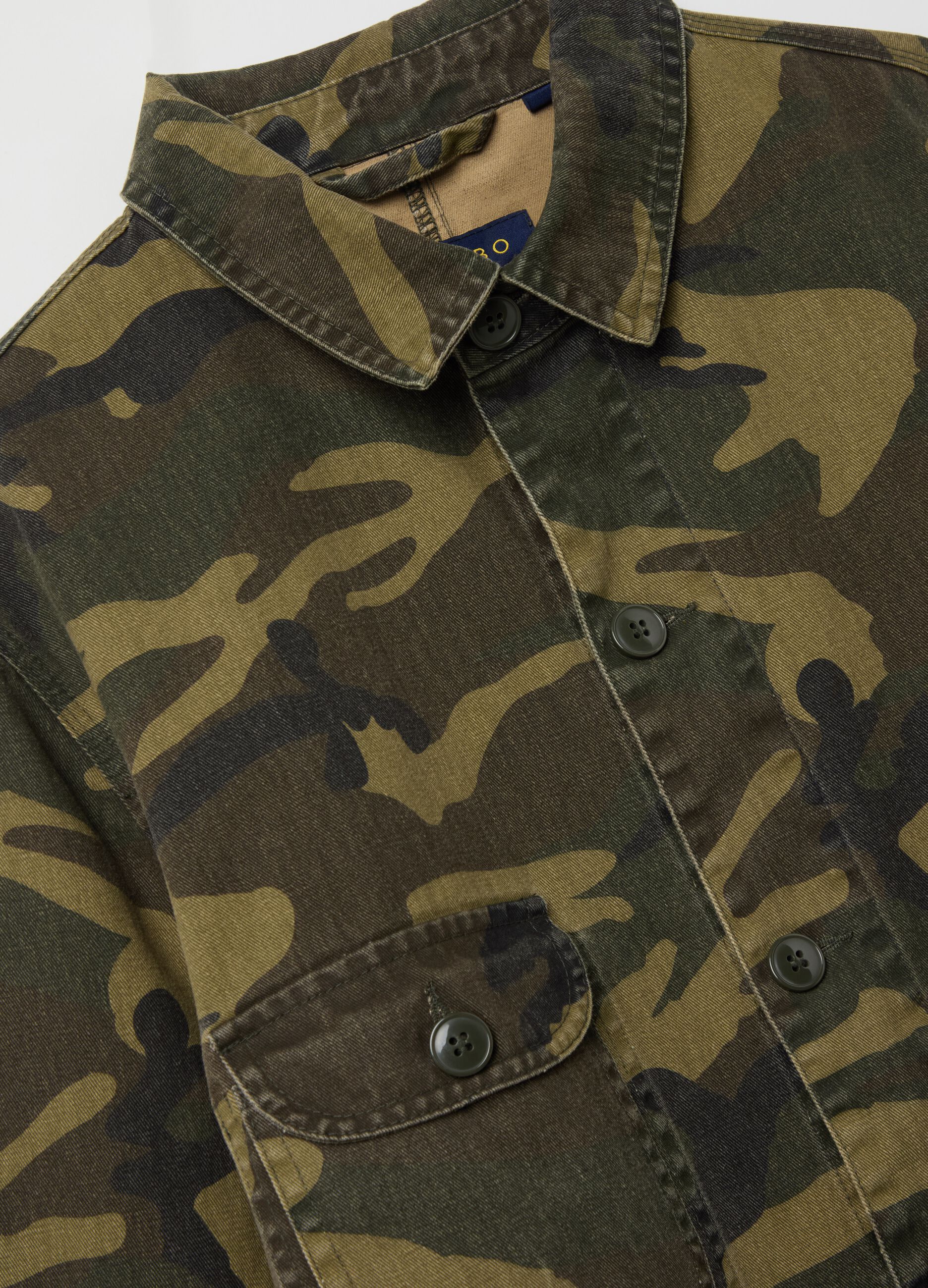 Sobrecamisa de algodón camuflaje