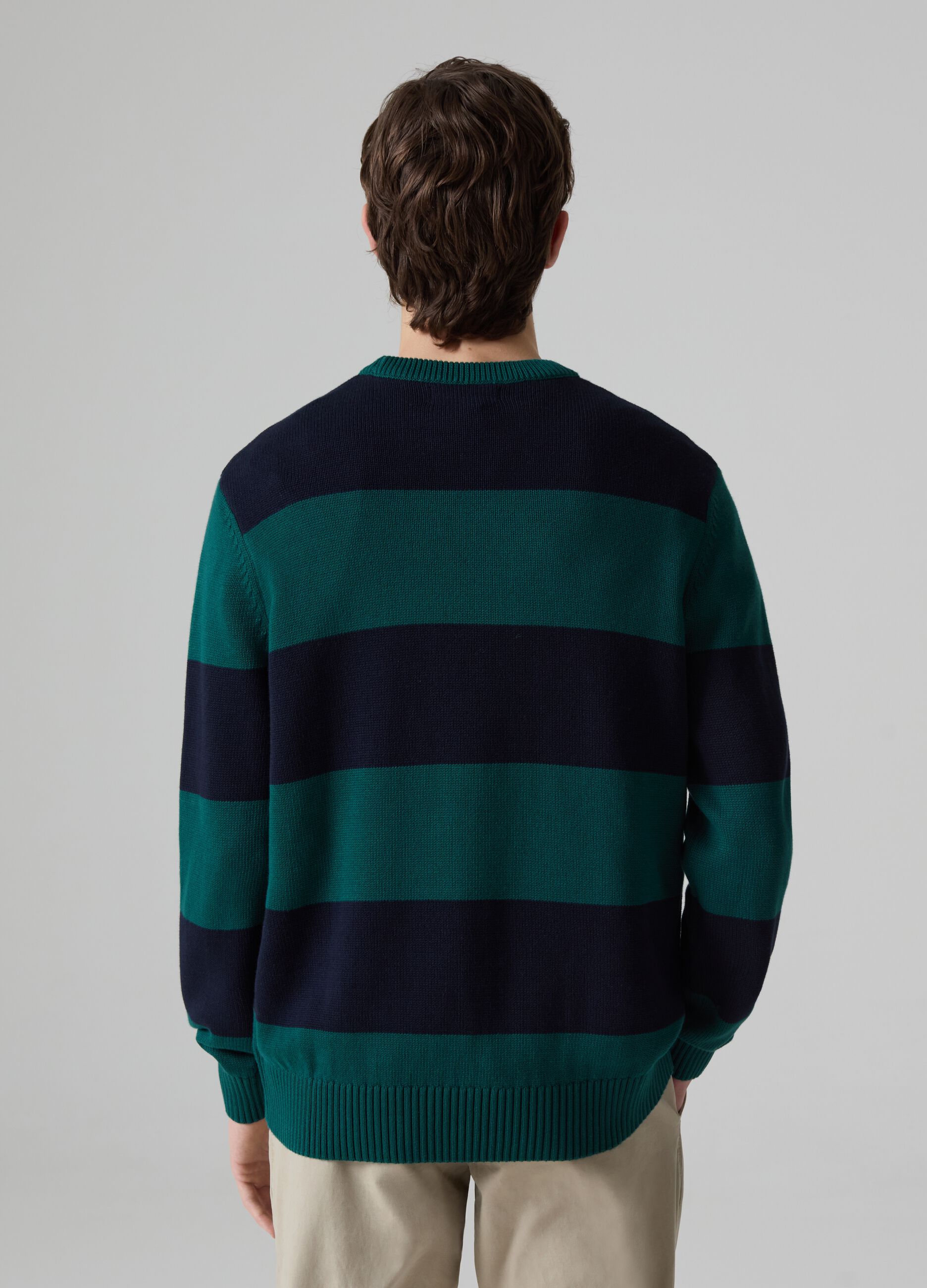 Jersey de algodón de rayas
