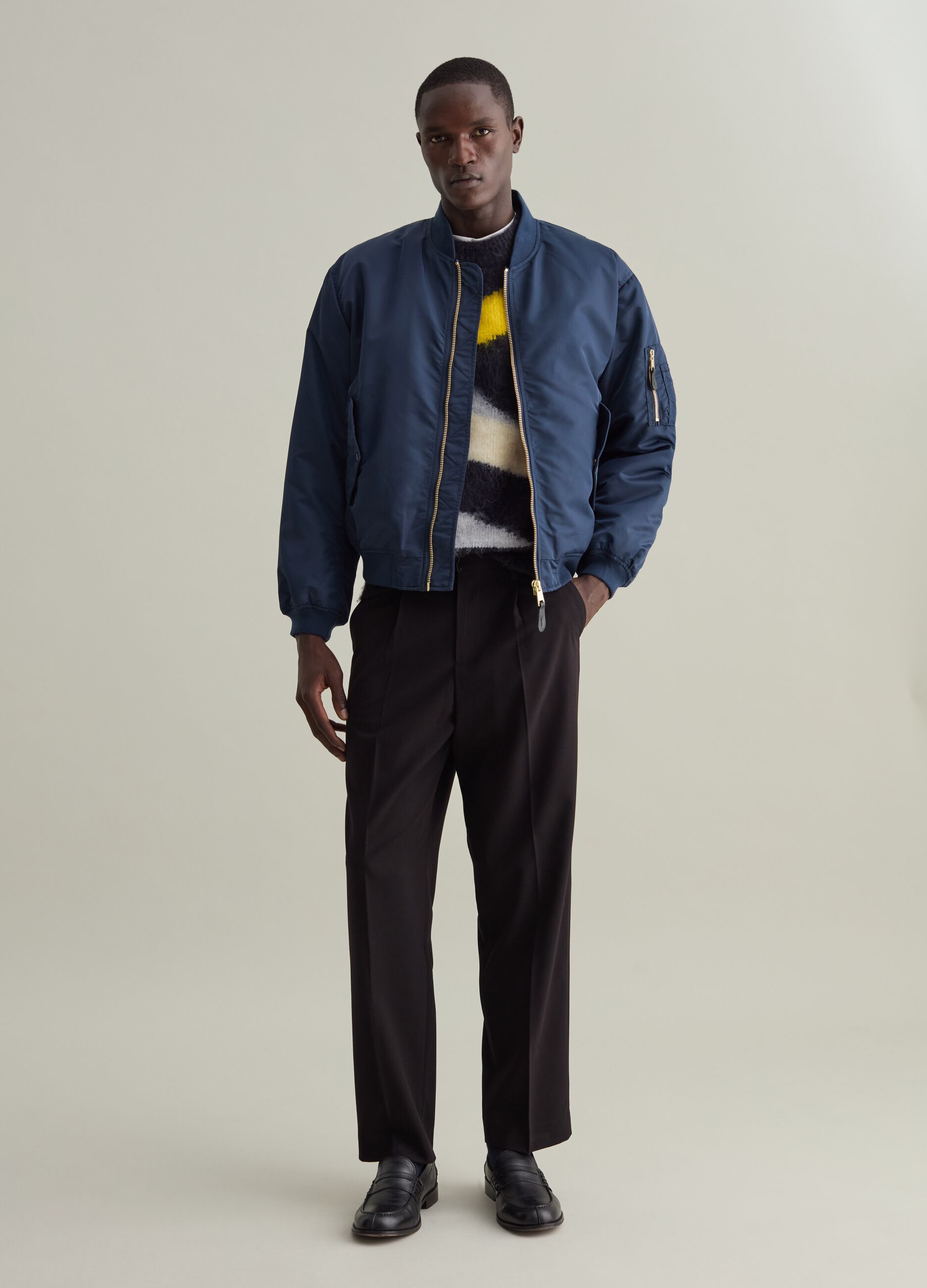Men's down bomber jacket best sale