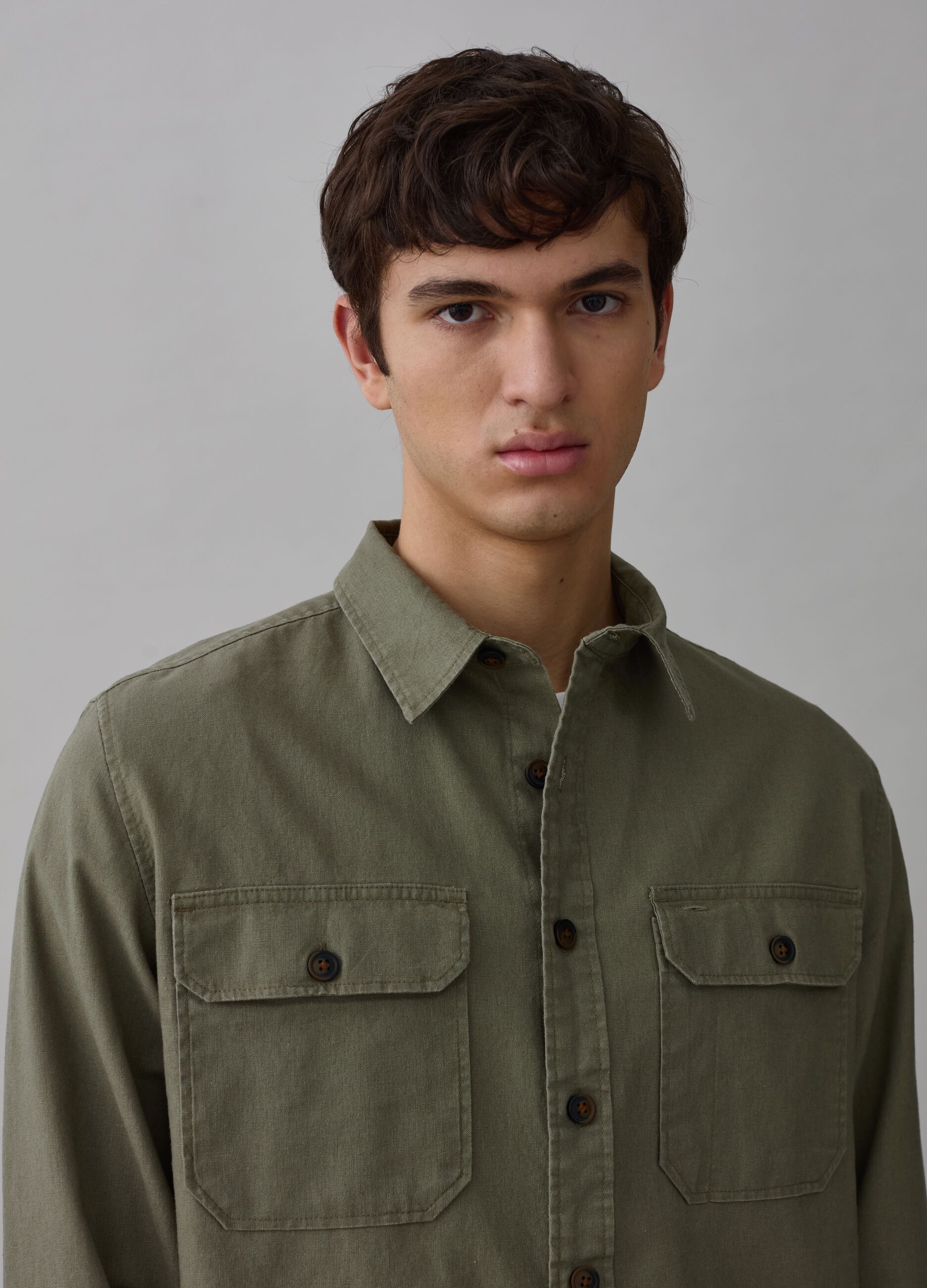 Sobrecamisa de lino y algodón_1