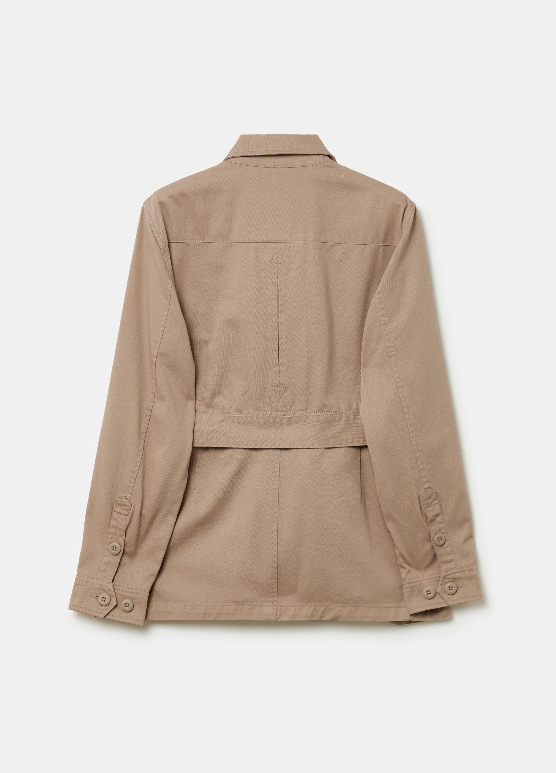 Safari jacket with buttons and belt_4