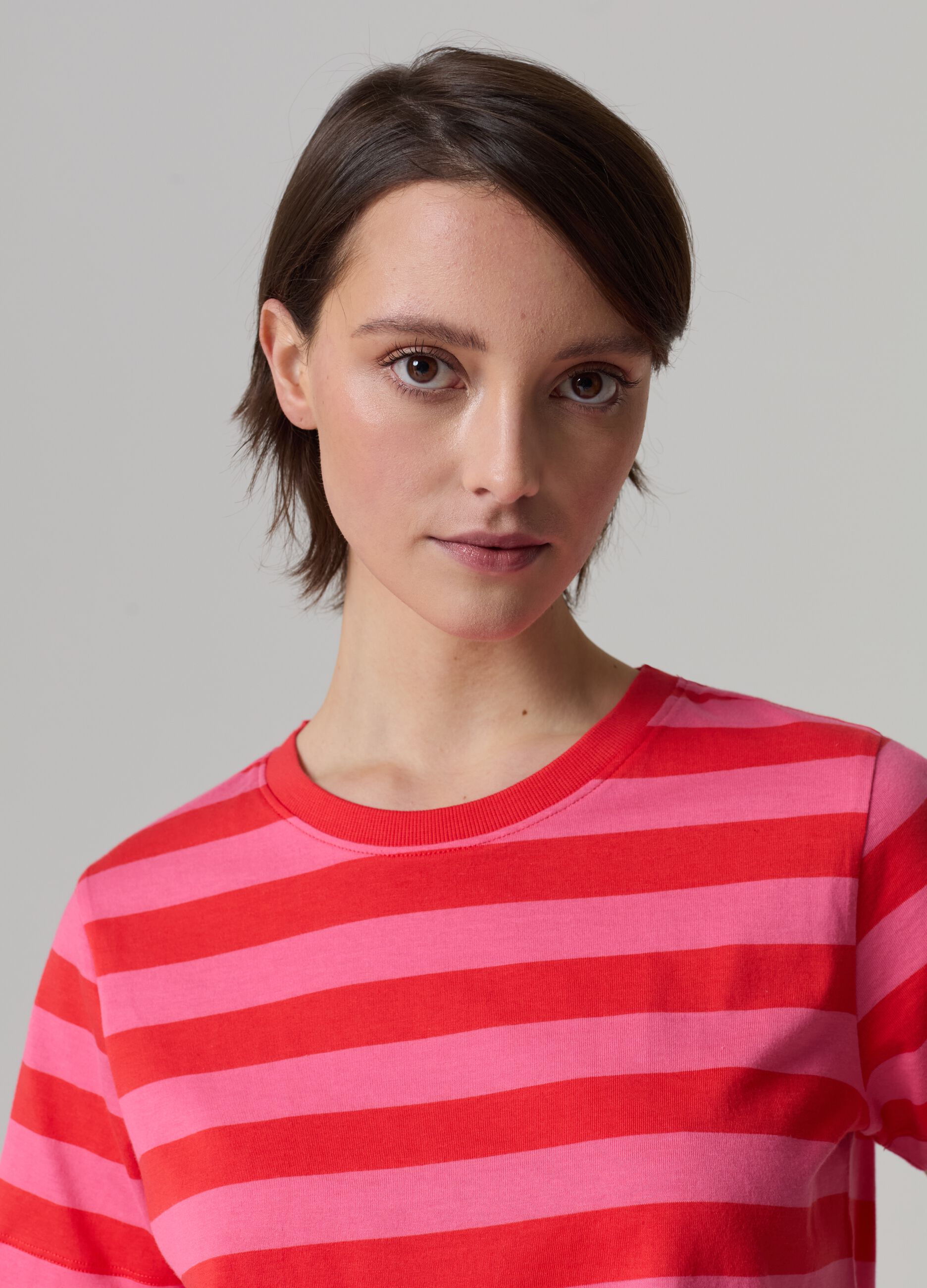 Striped cotton T-shirt