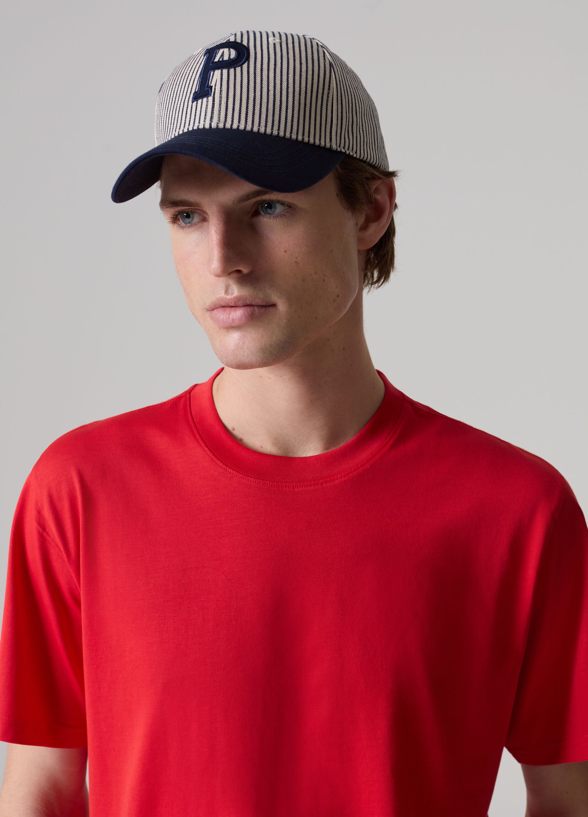 Supima cotton T-shirt with round neck