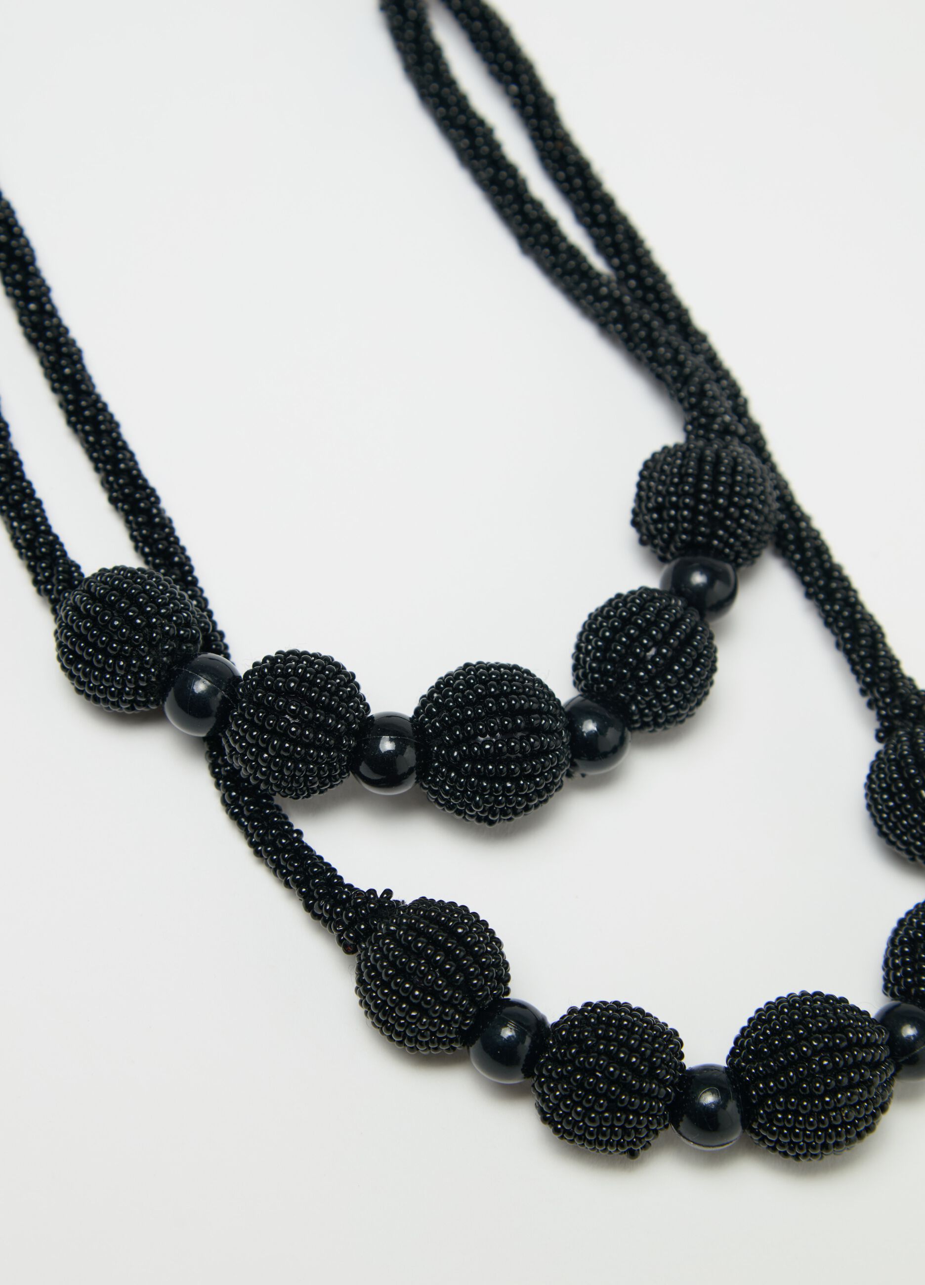 Collar largo doble vuelta con cuentas