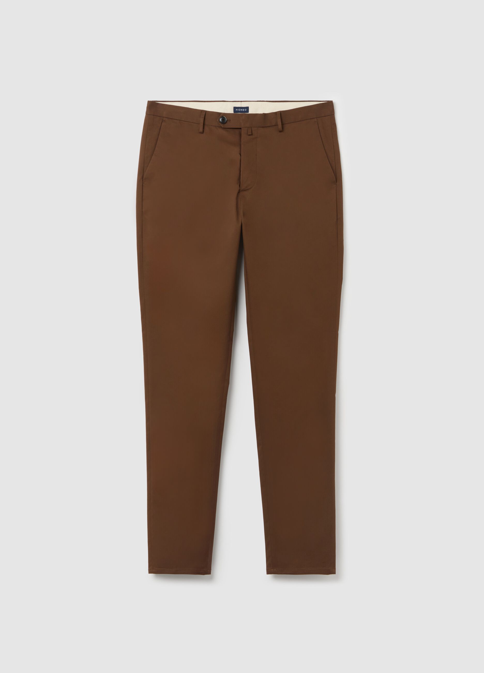 Stretch cotton chino trousers