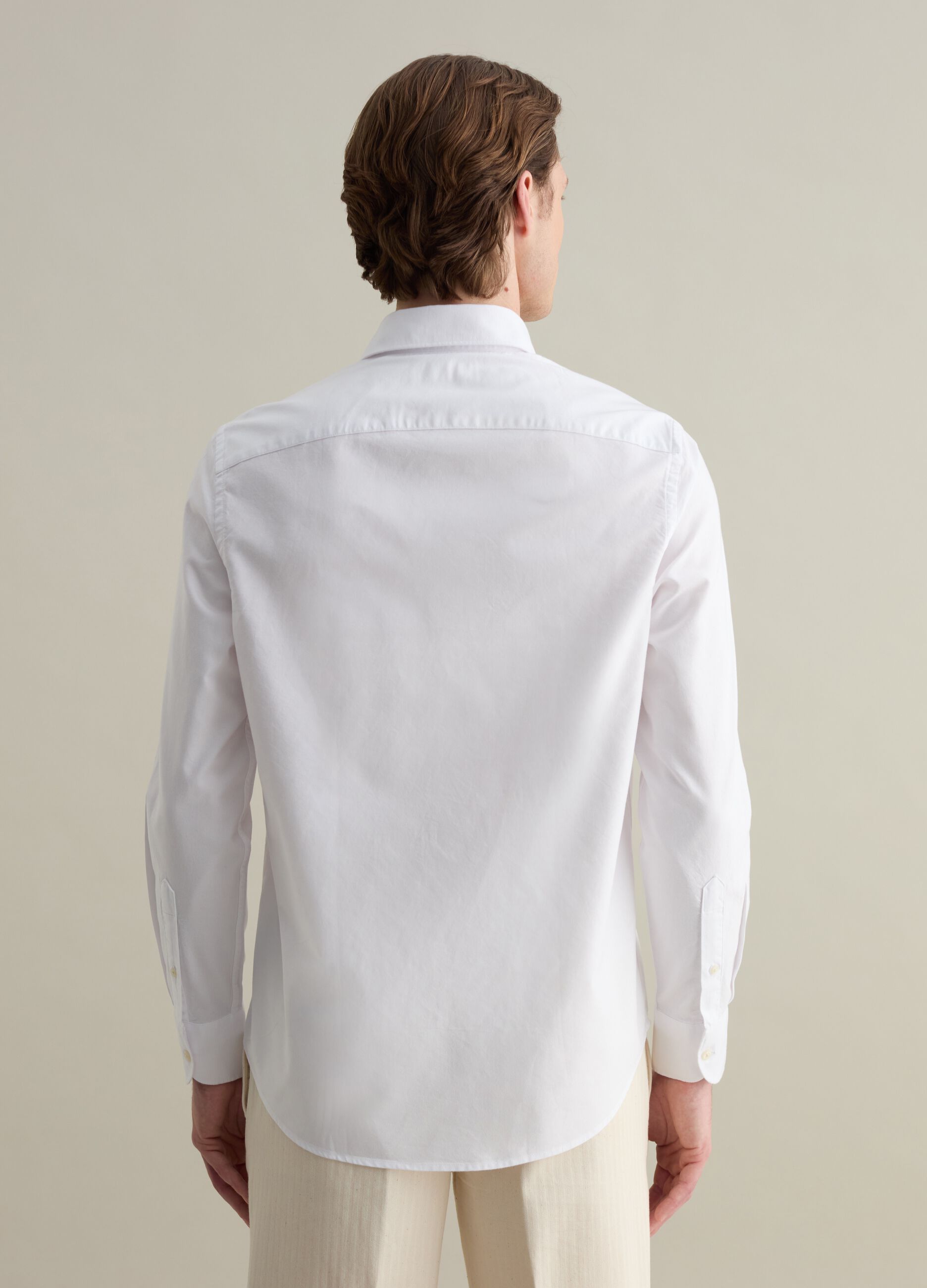 Shirt in solid colour Oxford cotton