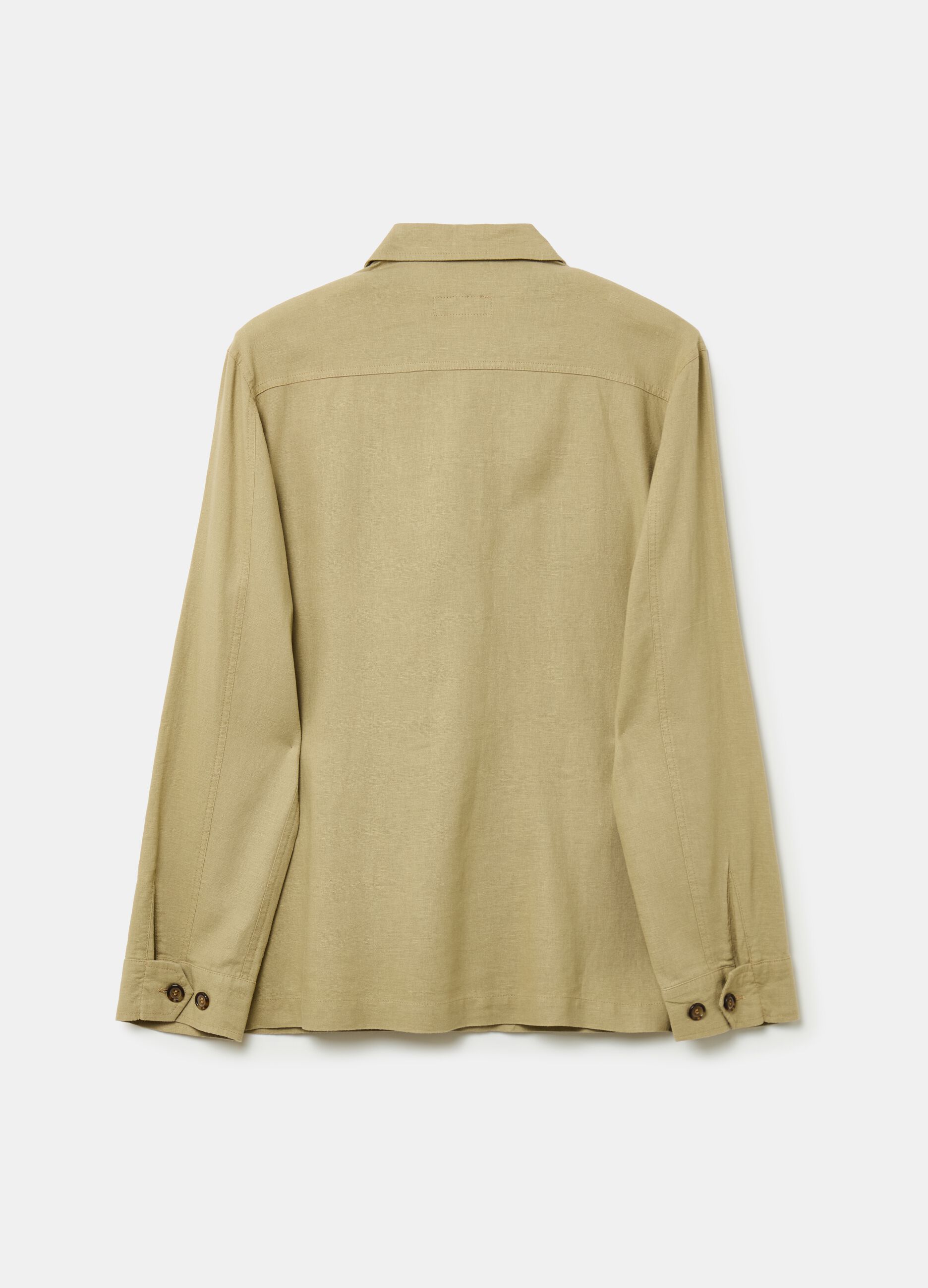 Safari jacket in linen and viscose