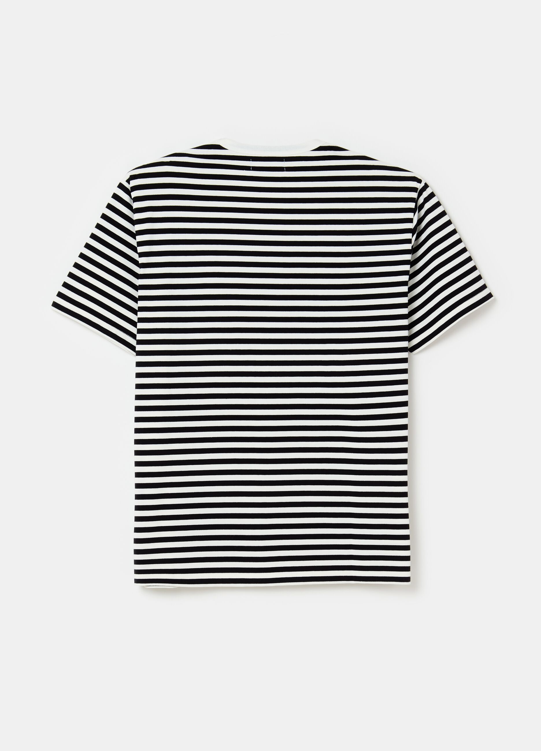 Selection striped T-shirt with round neck