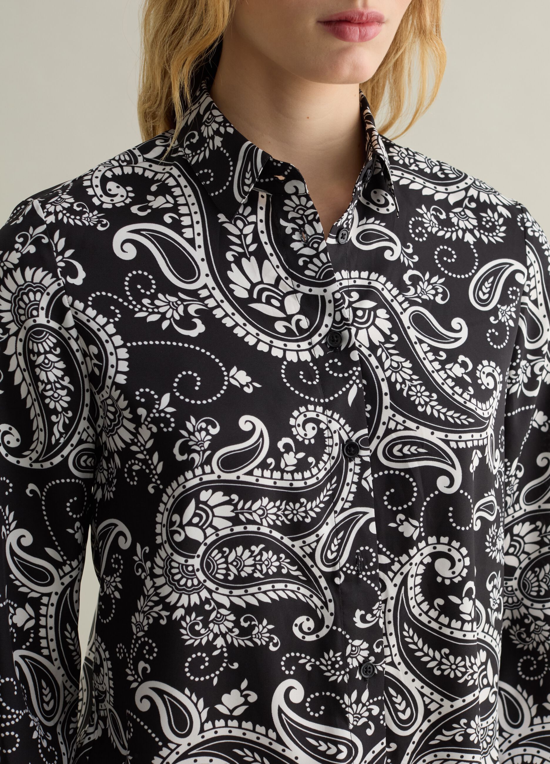 Shirt with paisley pattern
