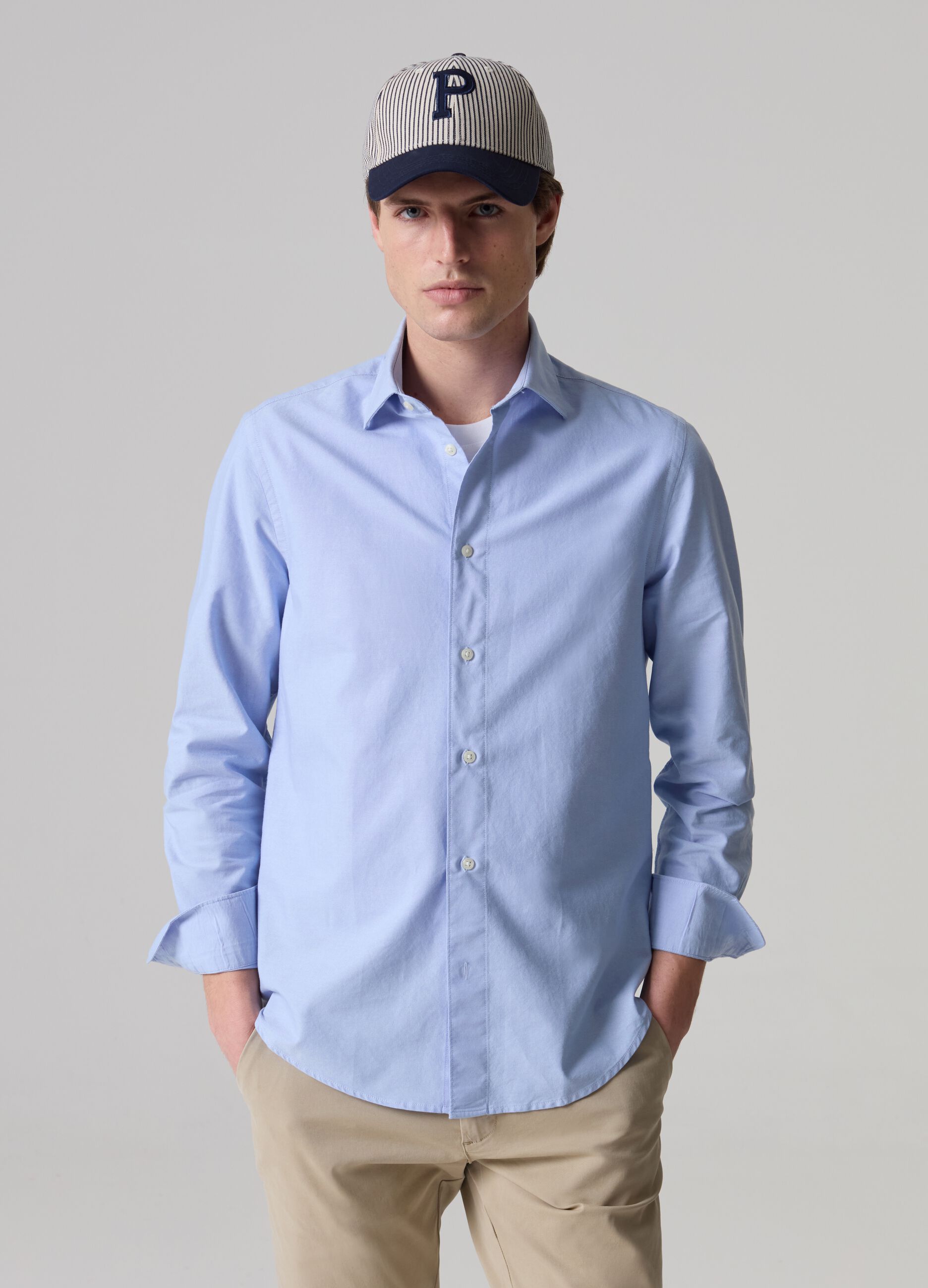 Camisa de algodón oxford