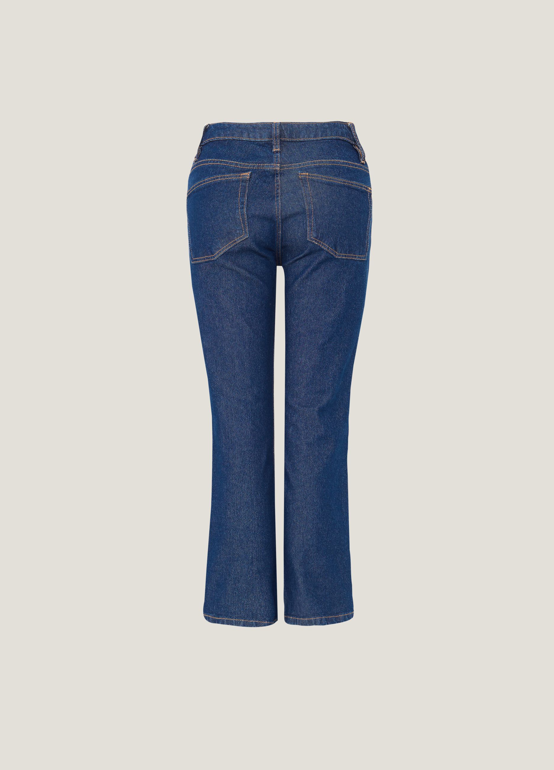 Vaqueros tobilleros flare fit Denim de Mujer PIOMBO