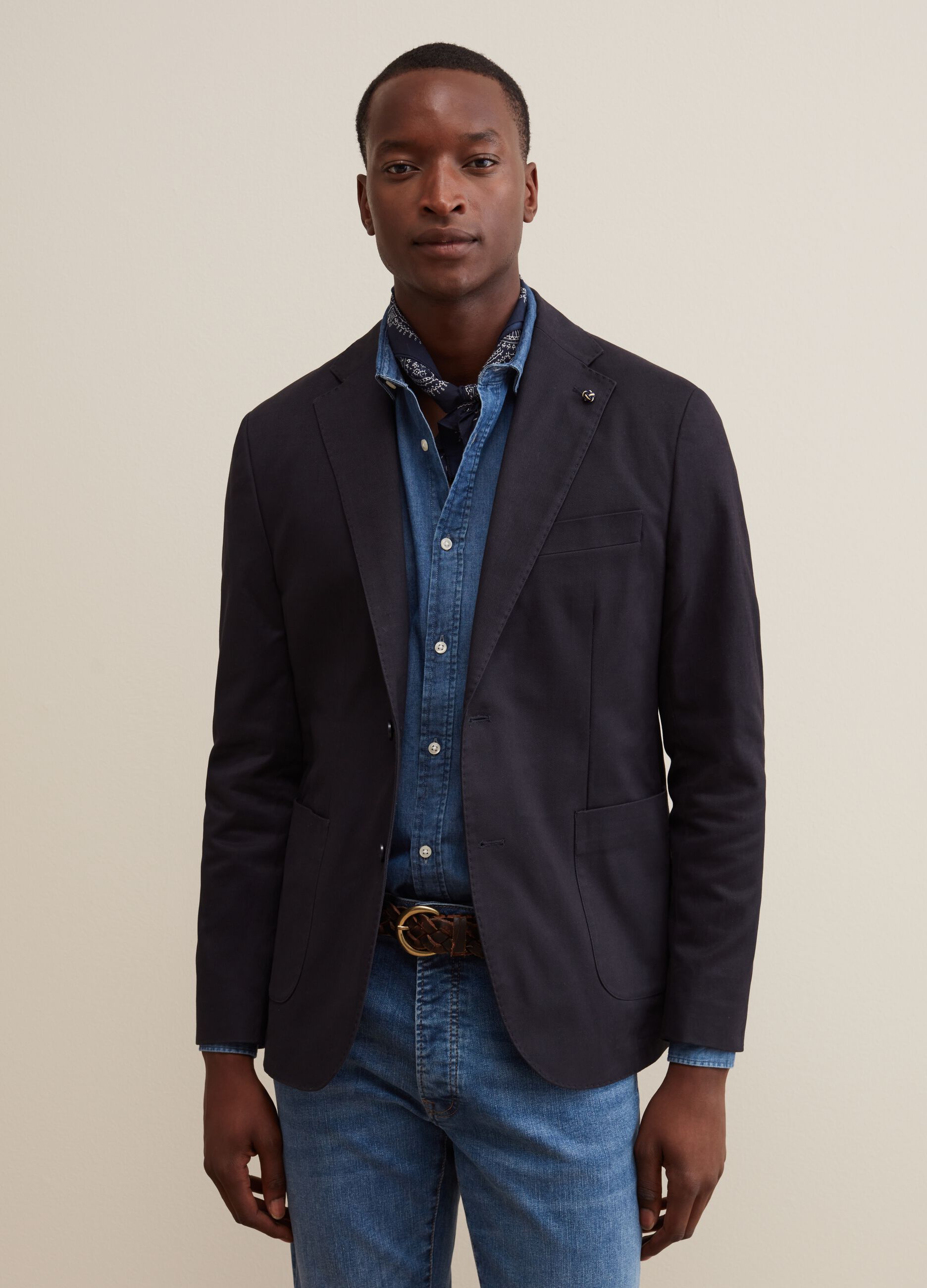 Mens slim fit outlet cotton blazer