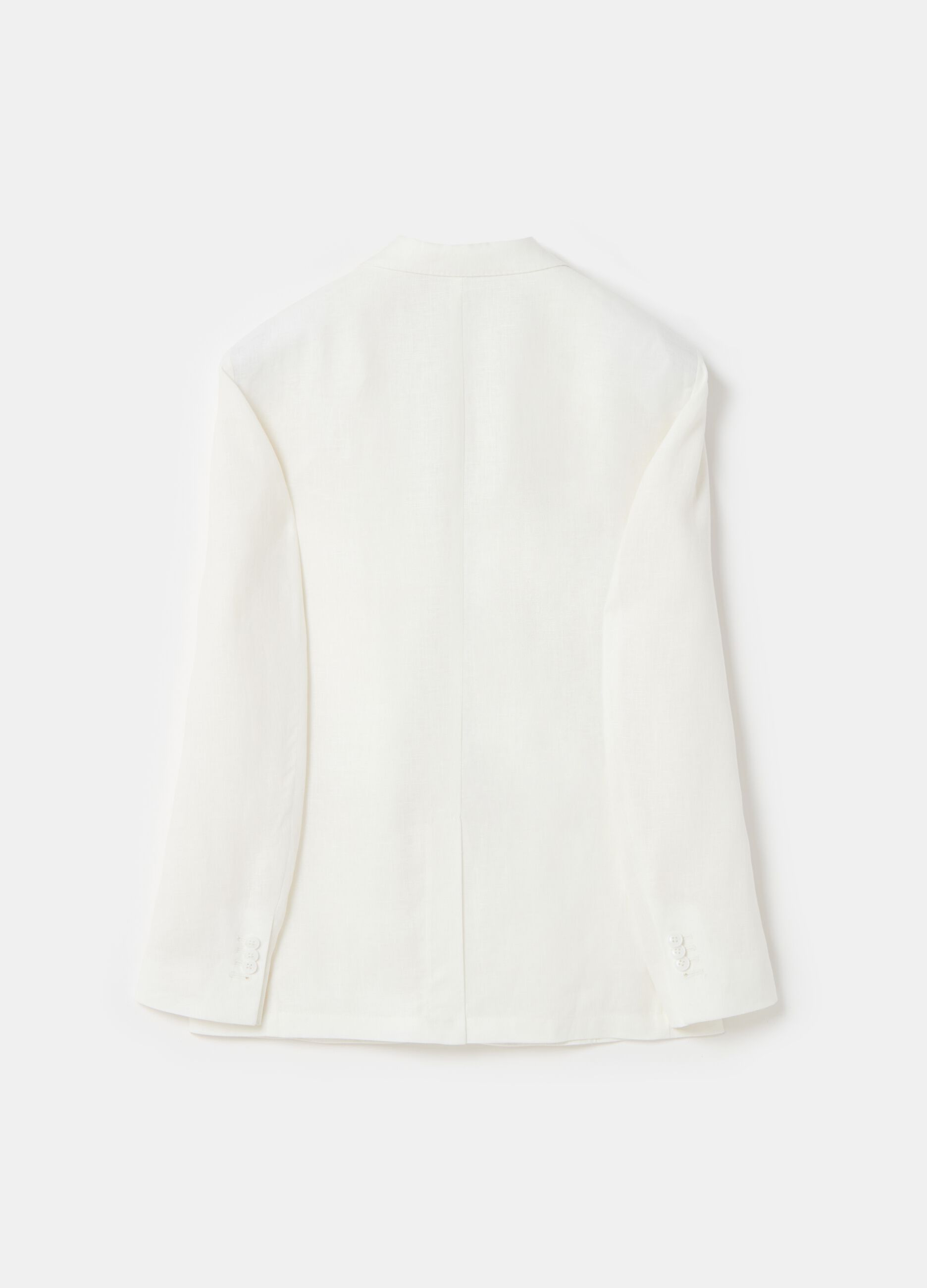 Contemporary single-breasted blazer in linen_3