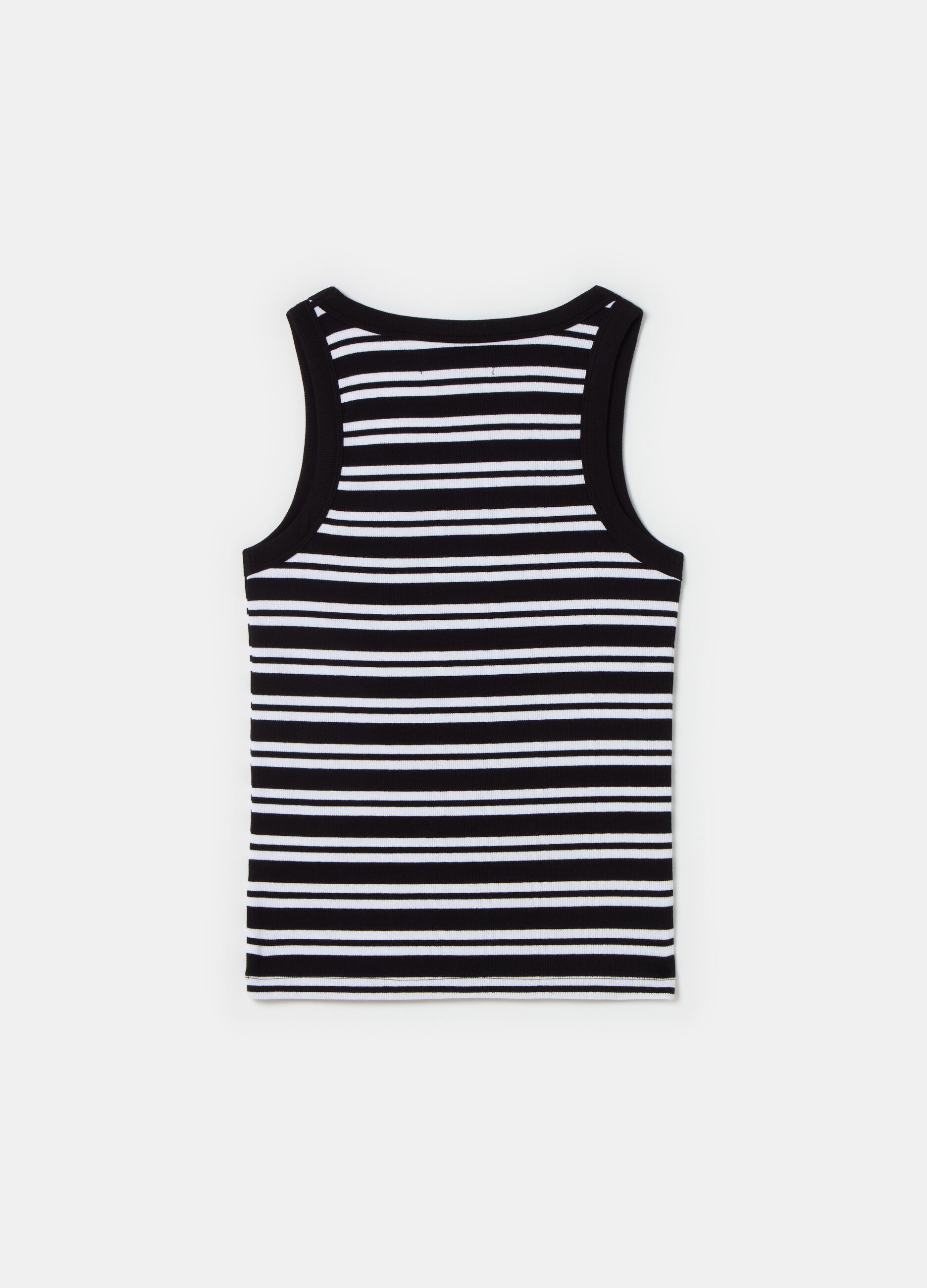 Ribbed tank top with striped pattern_4