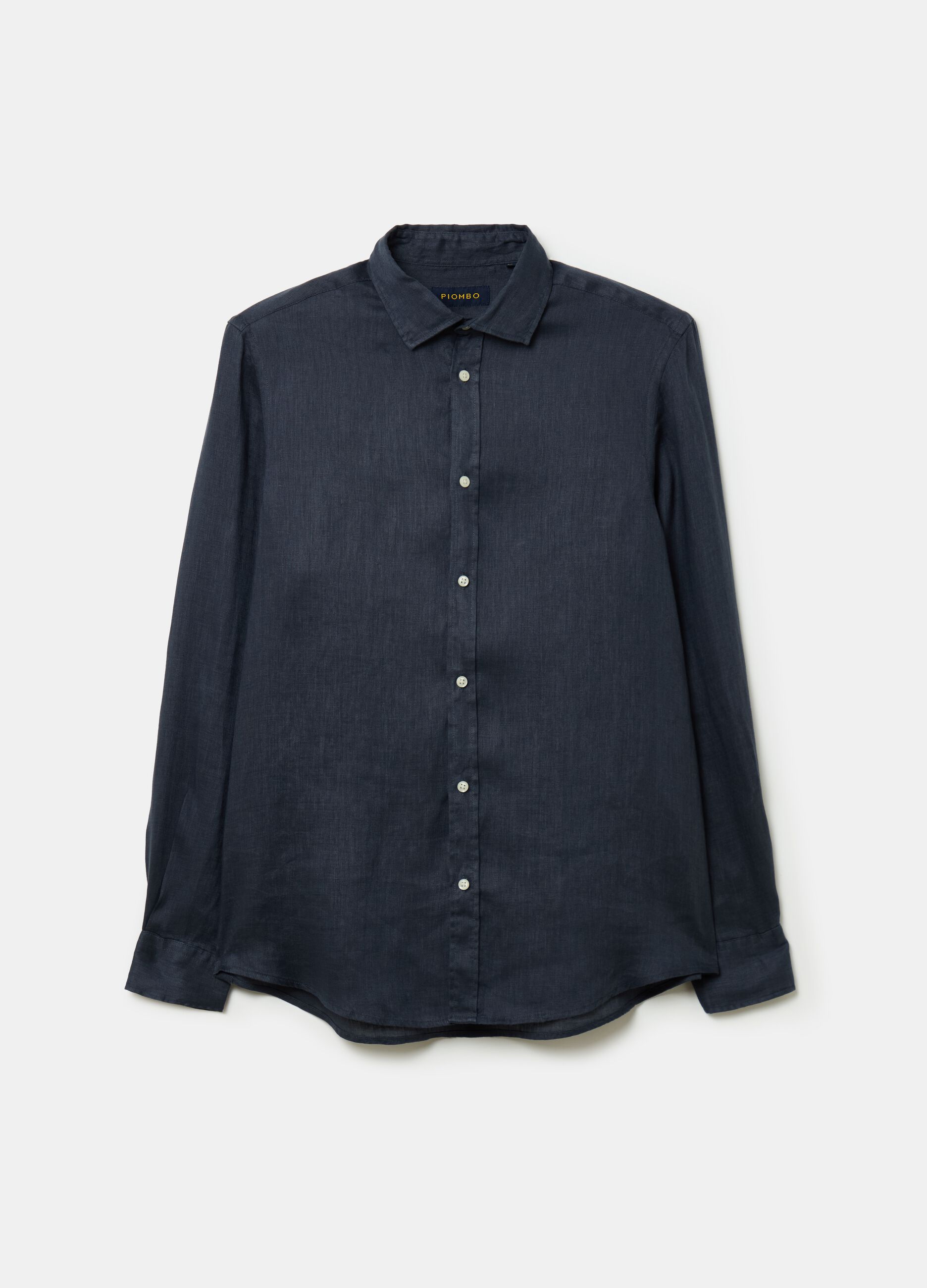 Camisa de lino color liso_3