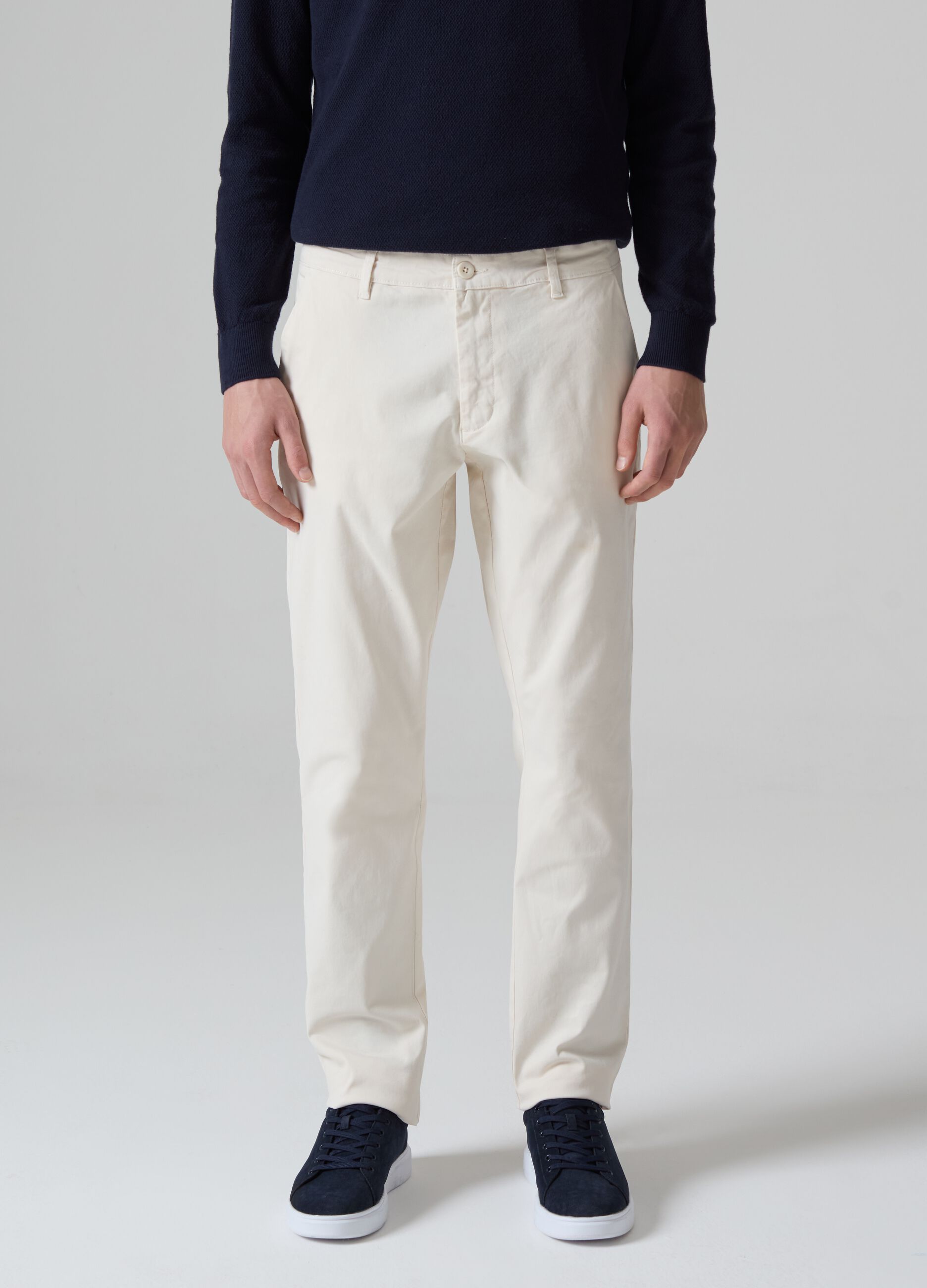 Slim-fit, stretch cotton chinos_1