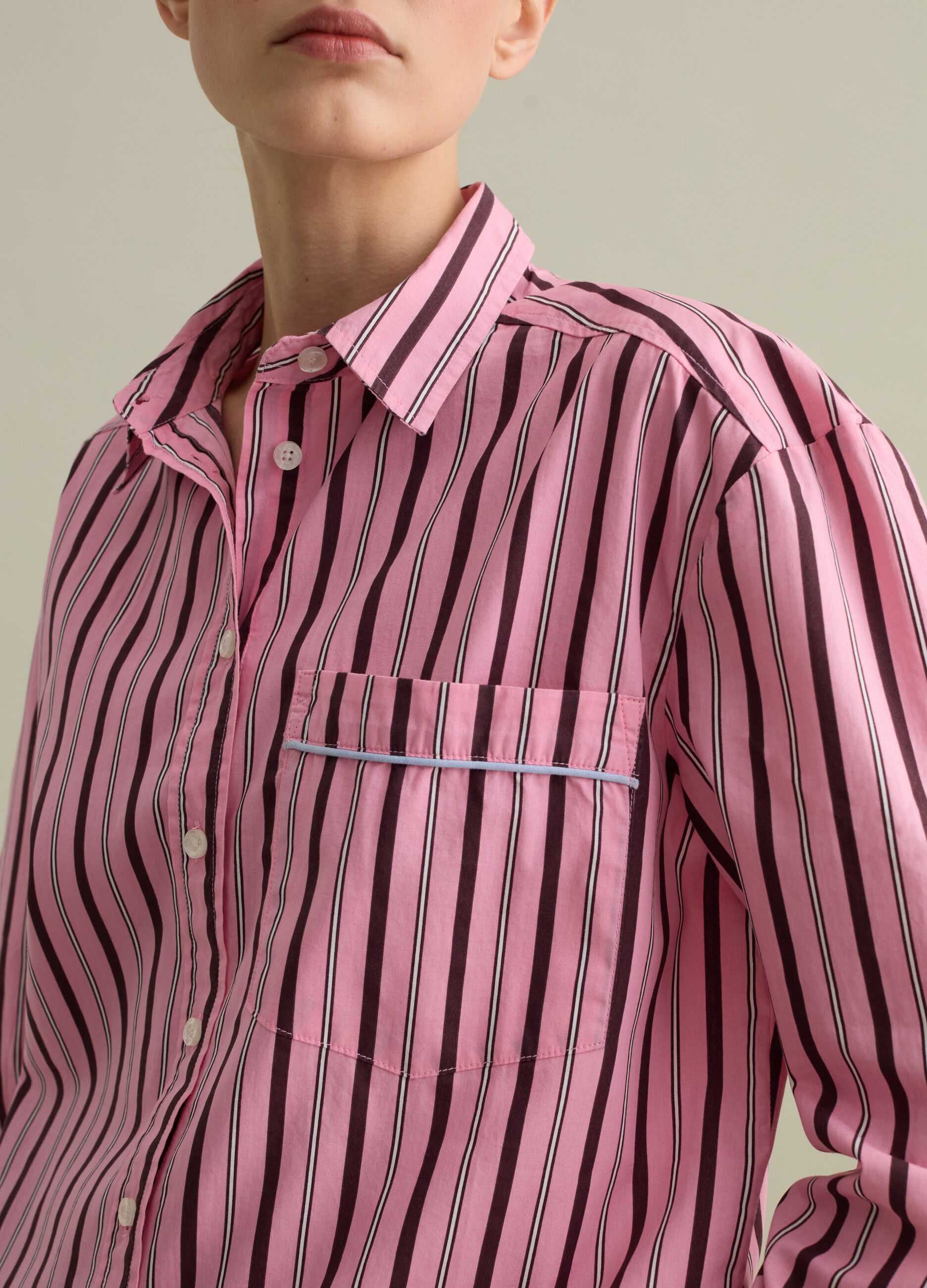 Striped Oxford shirt with pocket