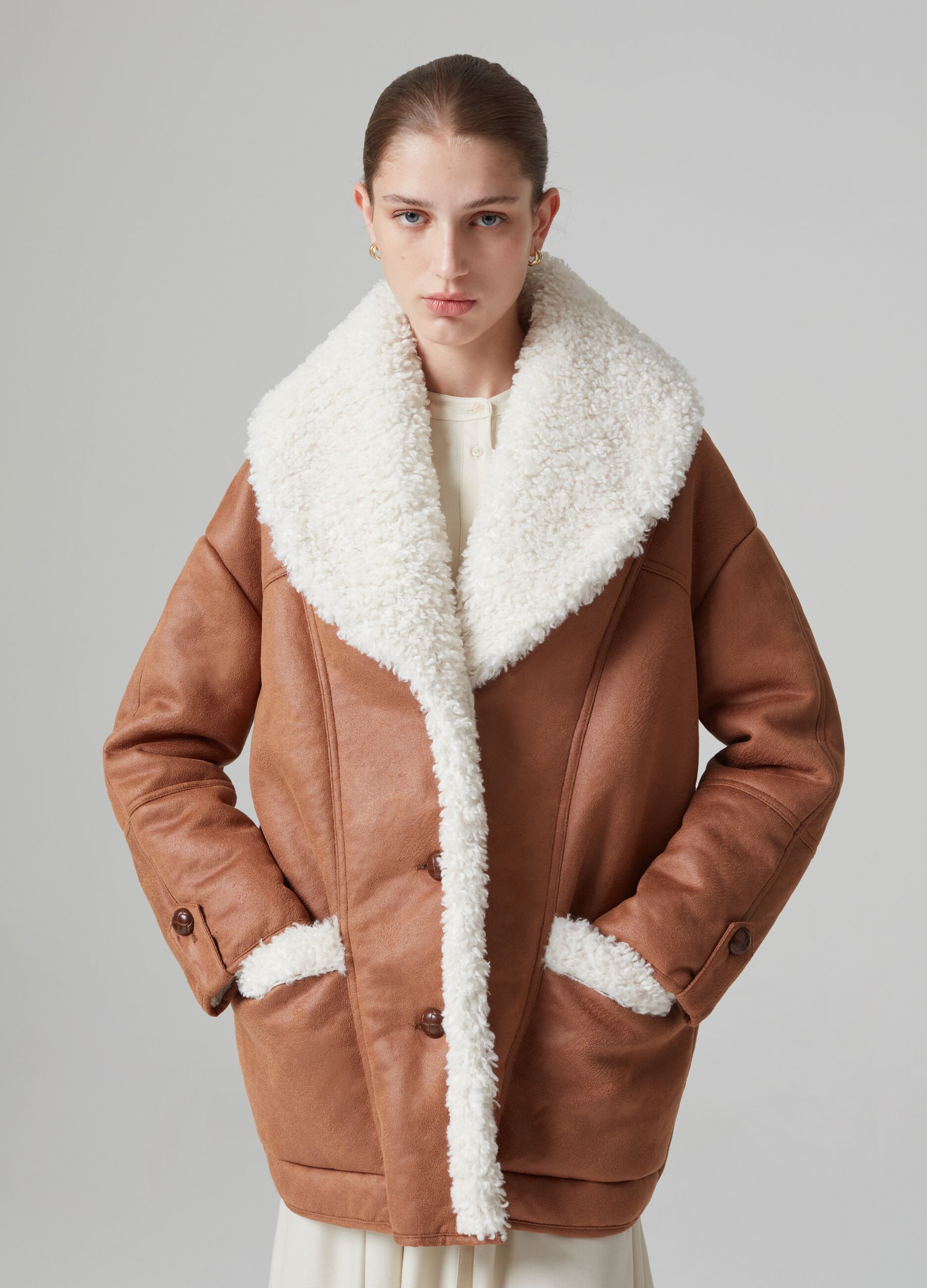 Faux hotsell sheepskin jacket
