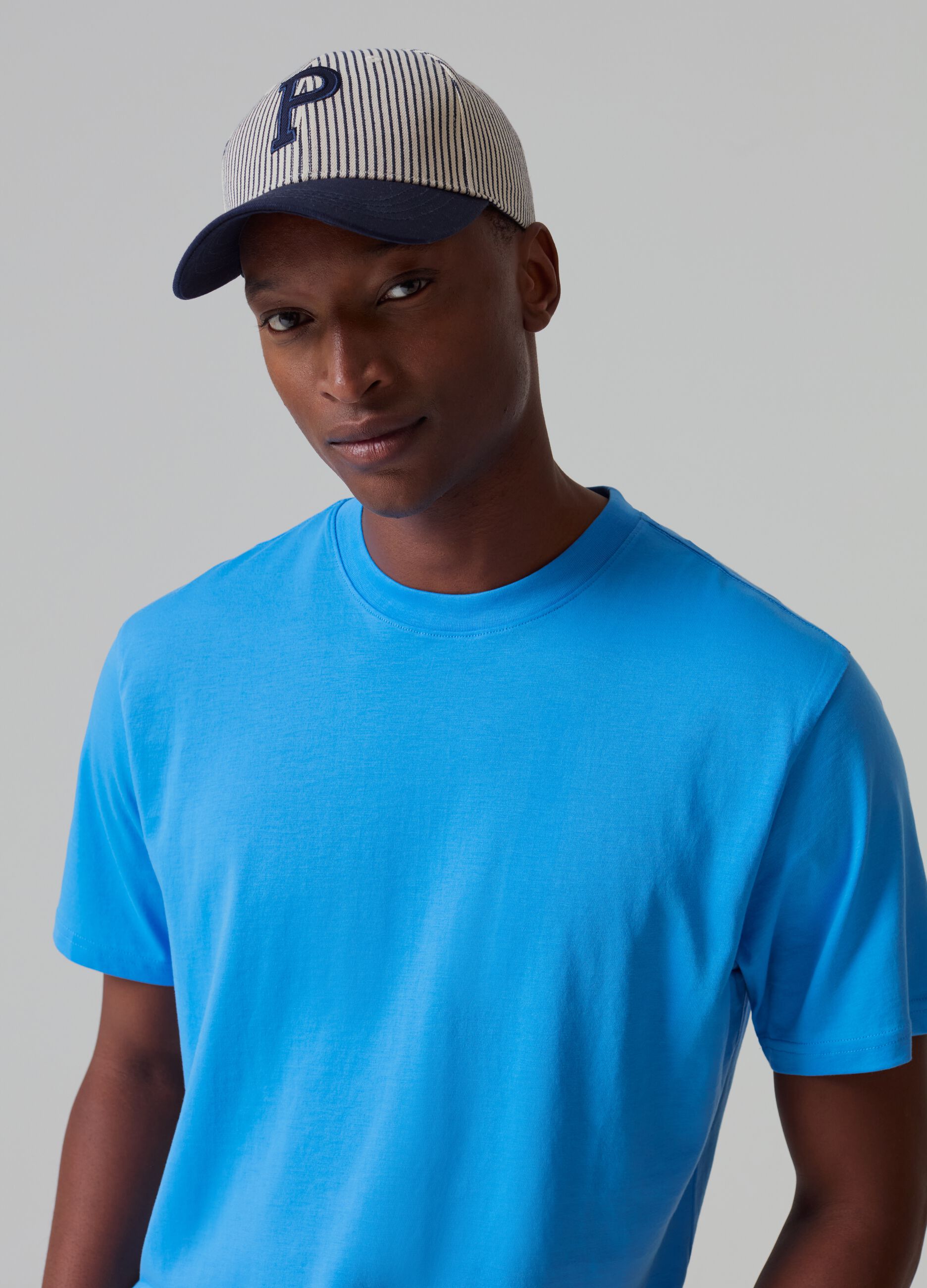 Supima cotton T-shirt with round neck