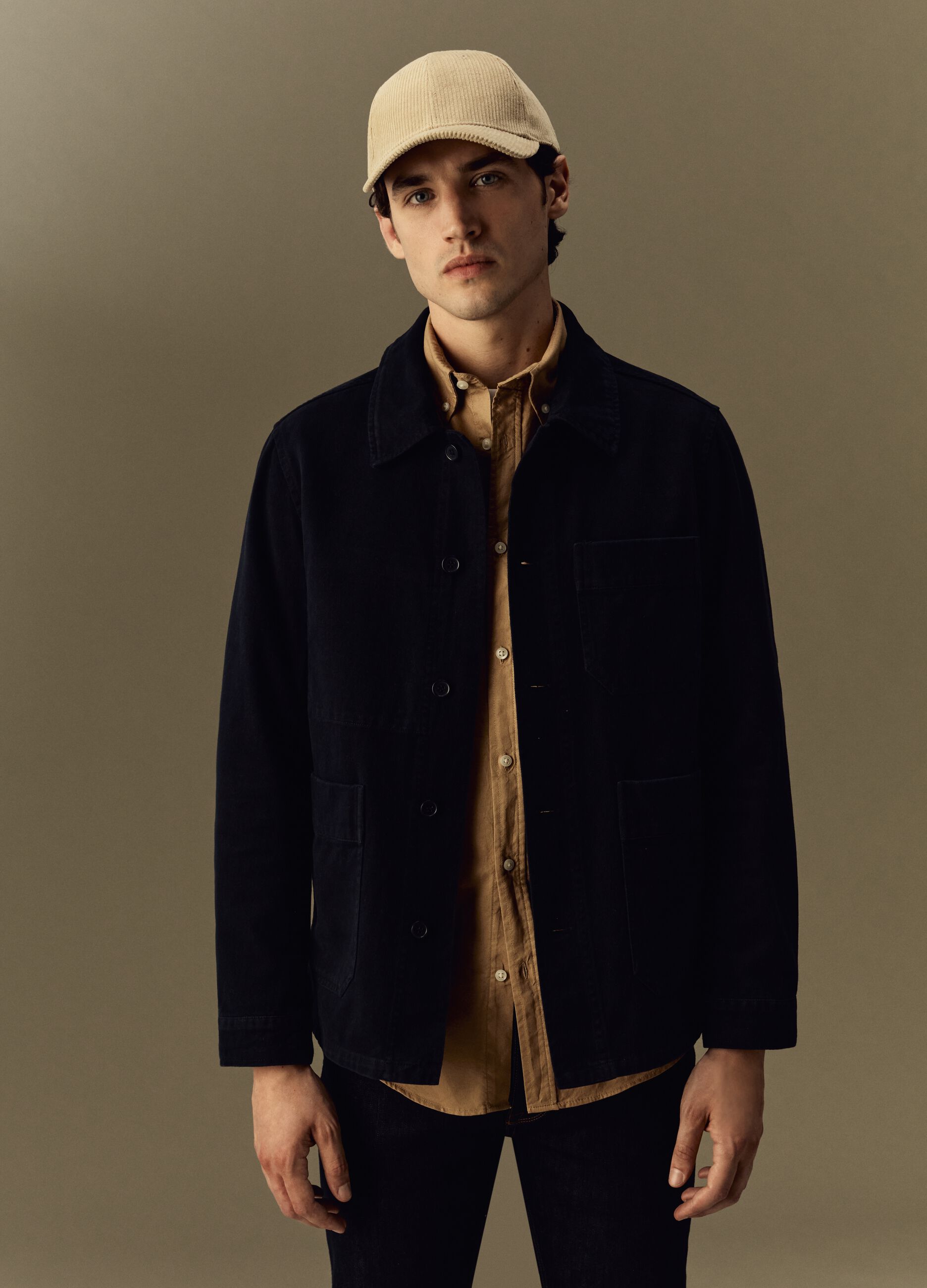 Sobrecamisa de algodón con bolsillos