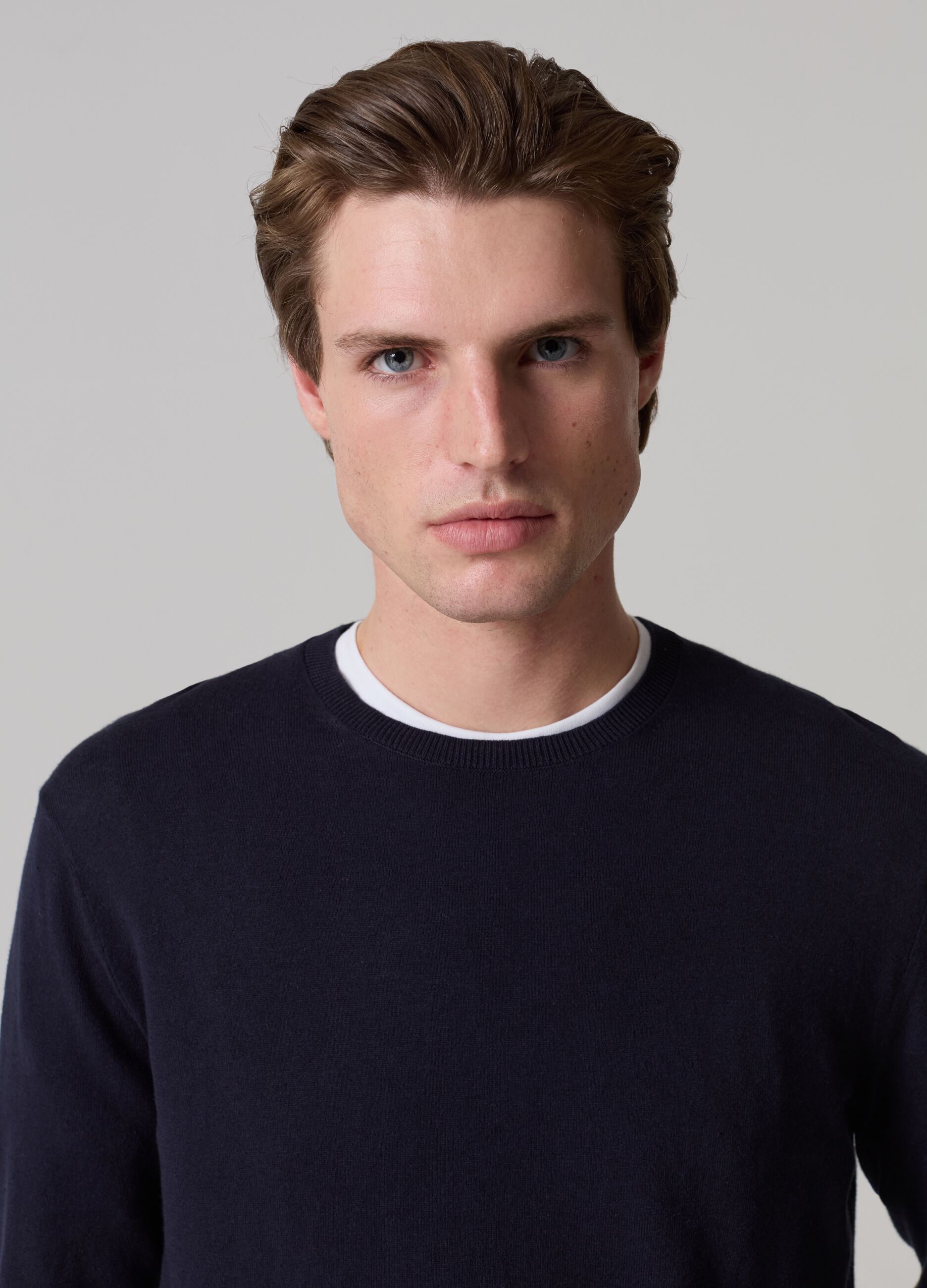 Contemporary pullover in cotton and hemp_2