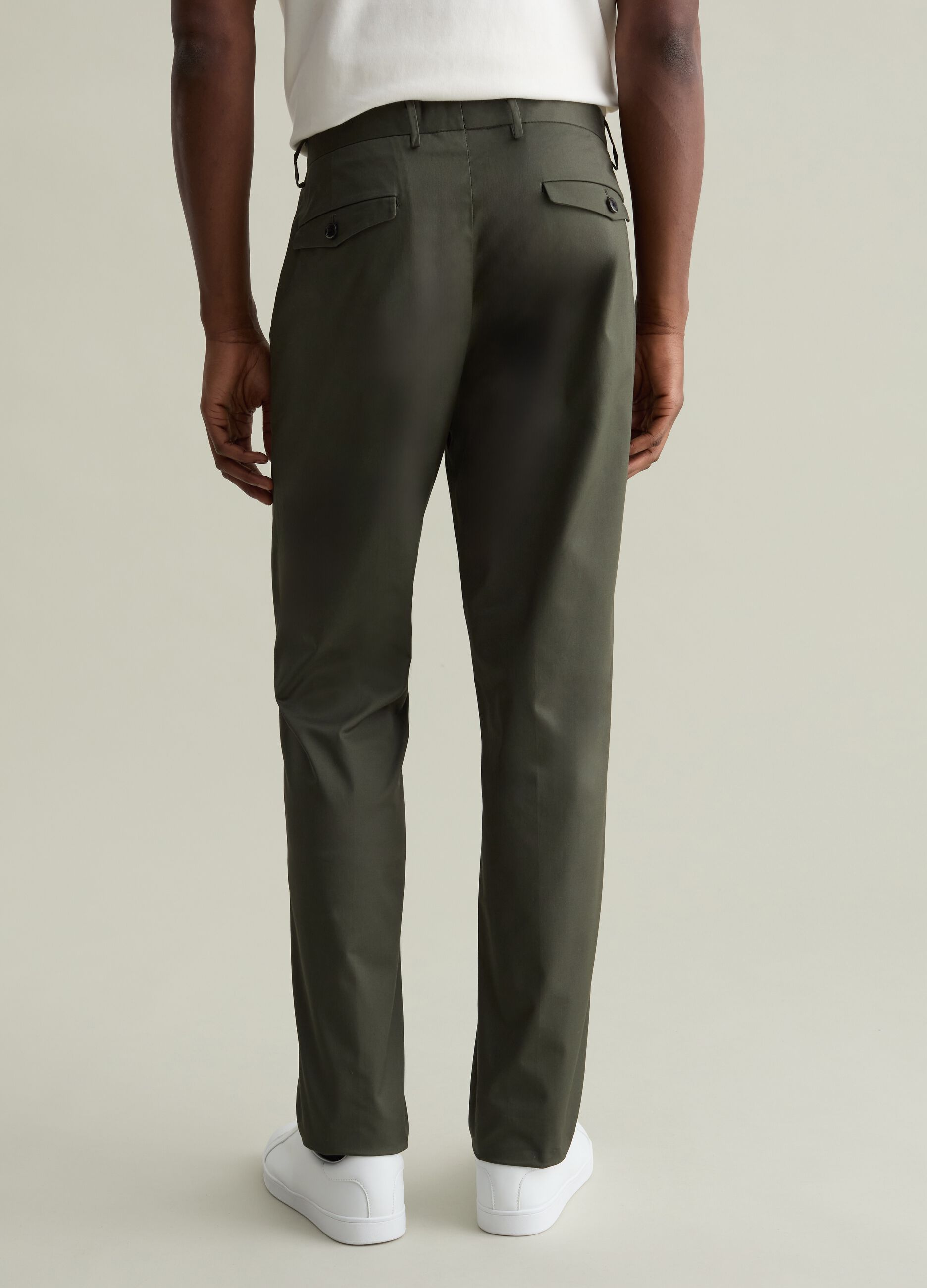Stretch cotton chino trousers