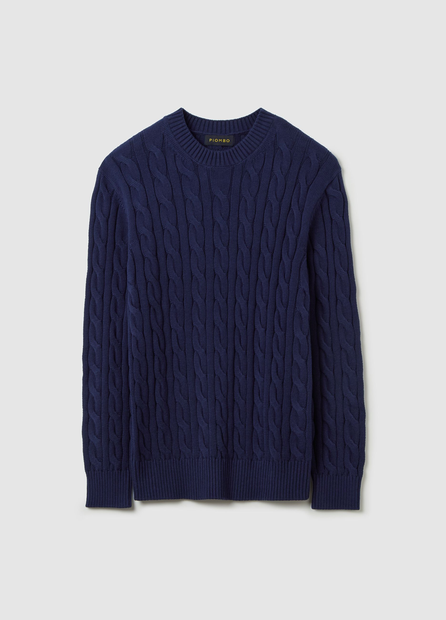 Pullover with cable-knit design