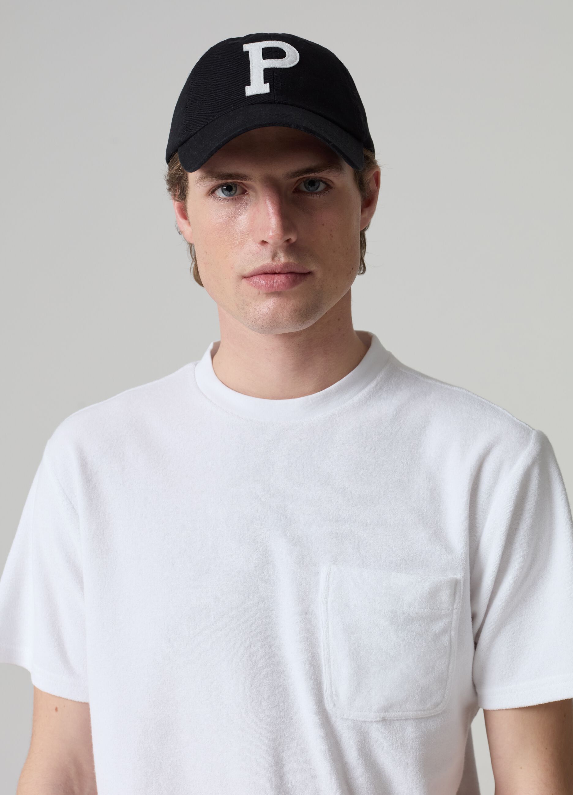 Reverse French terry T-shirt with pocket_1