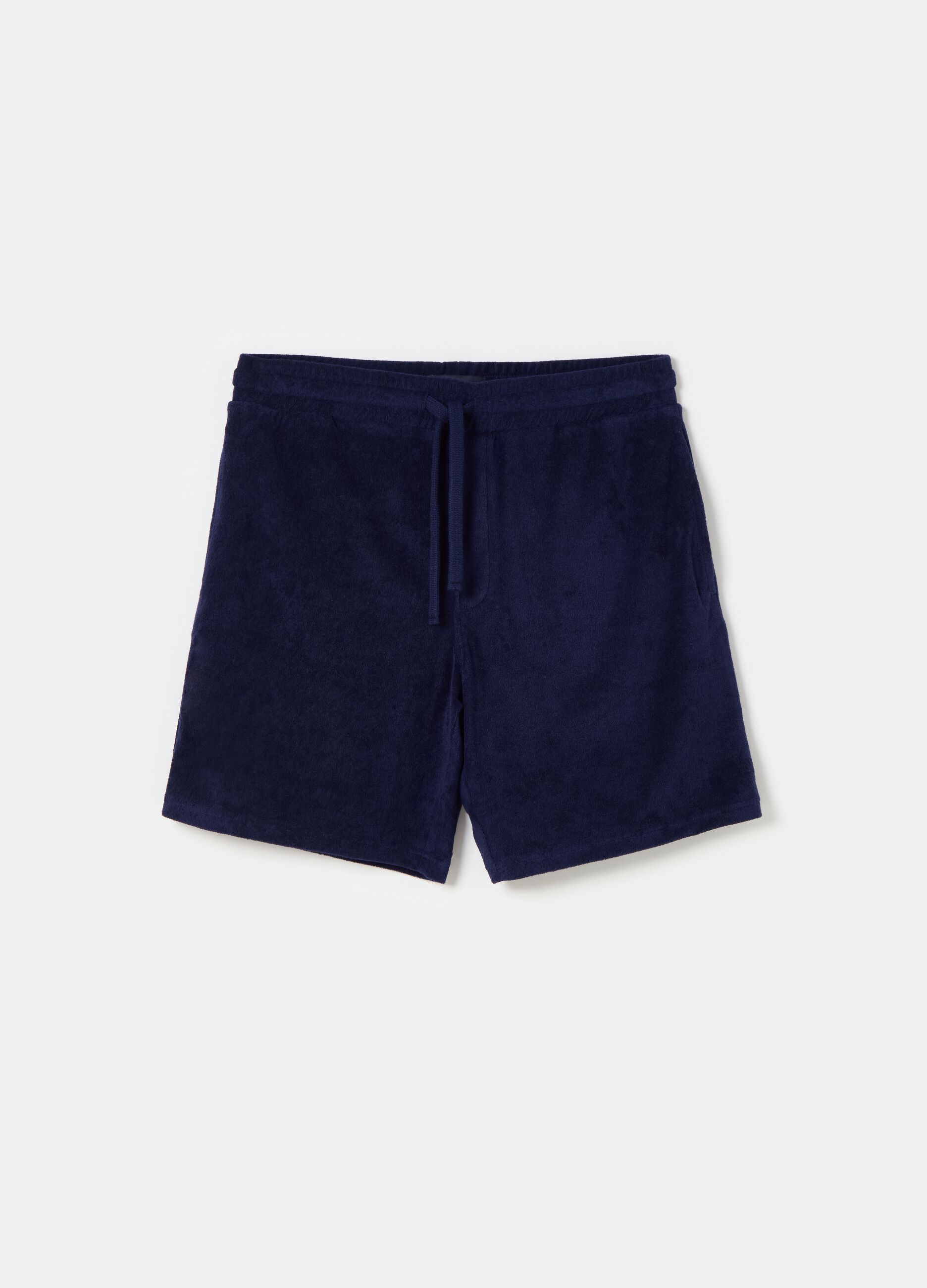 Bermudas joggers de tejido rizado reversible_3