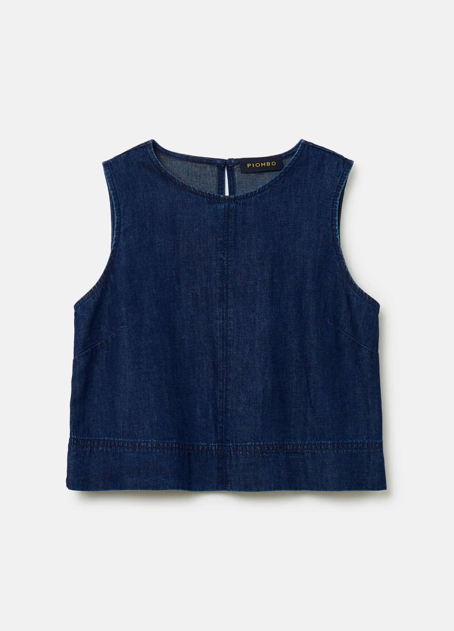 Flowing denim tank top