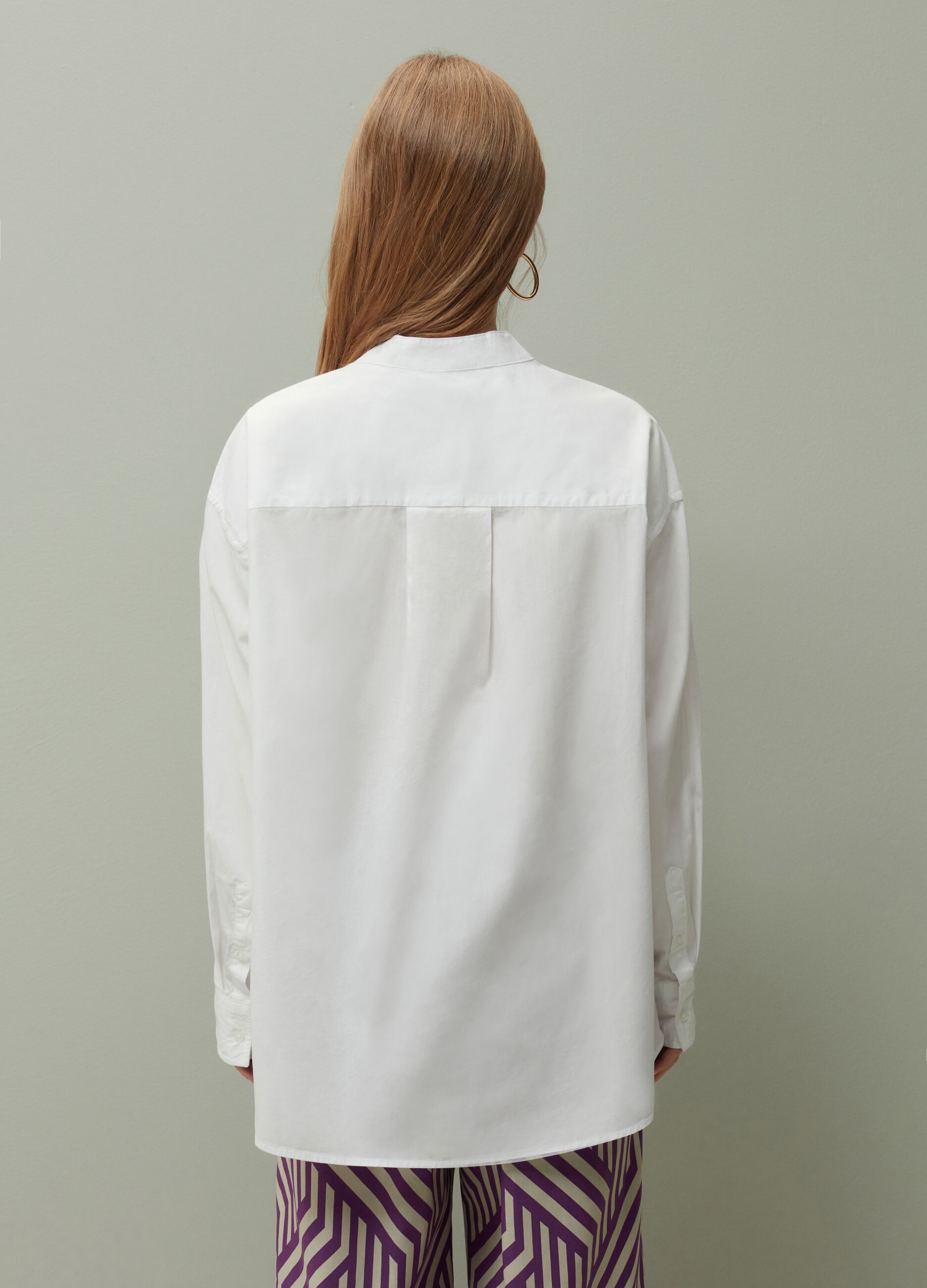 Relaxed-fit shirt with band collar_2